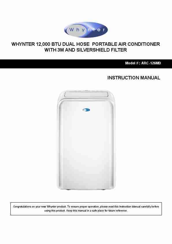 Arctic King 12000 Btu Portable Air Conditioner Manual-page_pdf